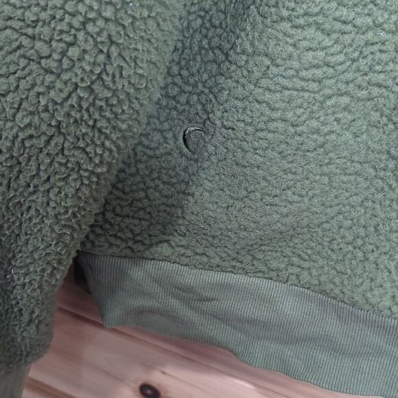 Zyia Womens Jacket XXXXL Green Olive Flying V Fleece Bomber Jacket 4X - Picture 6 of 12